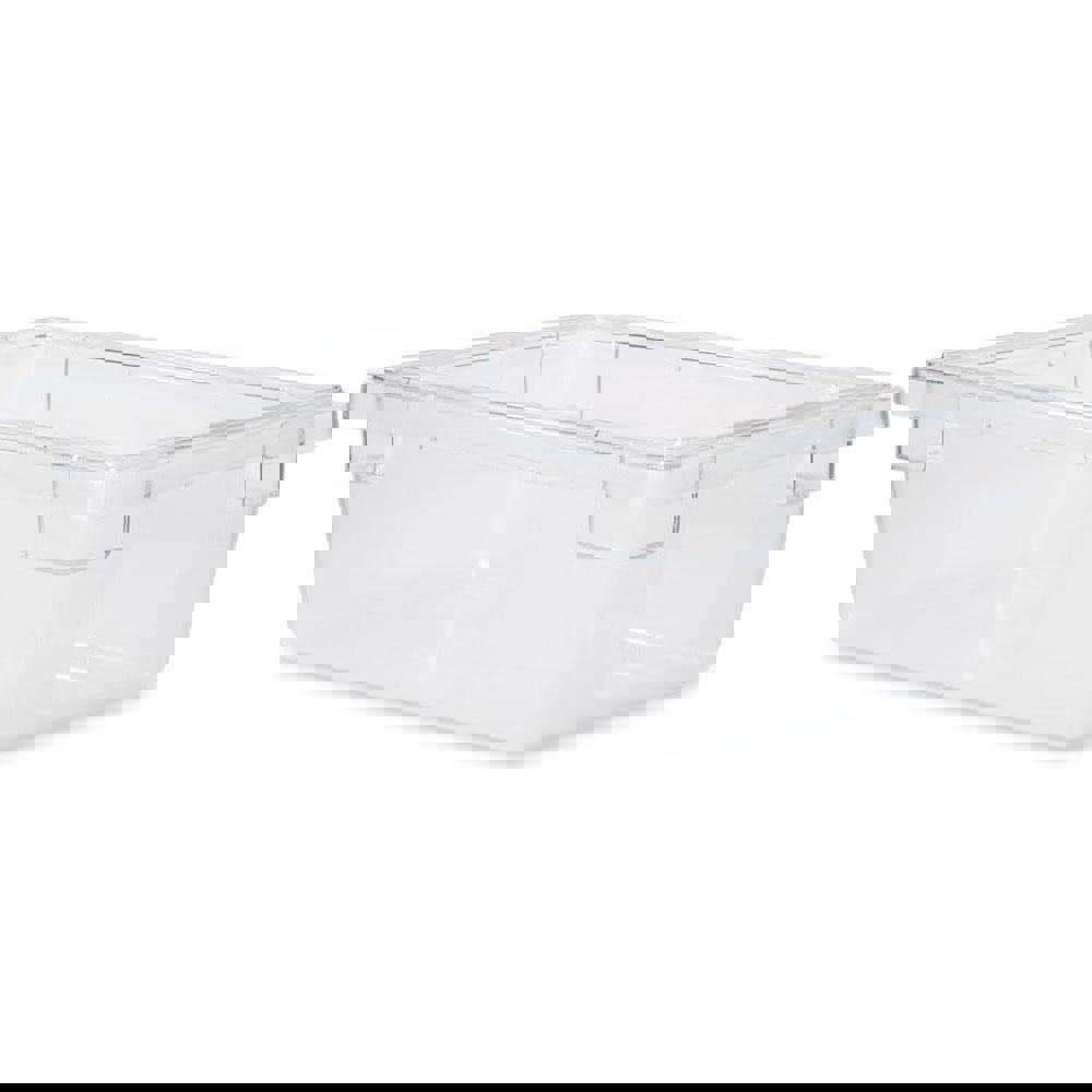 Food/Tote Boxes, 3.5 gal, 18 x 12 x 6, Clear, Plastic